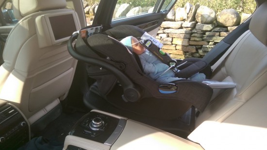 Testing Angle under compression in an actual baby car seat